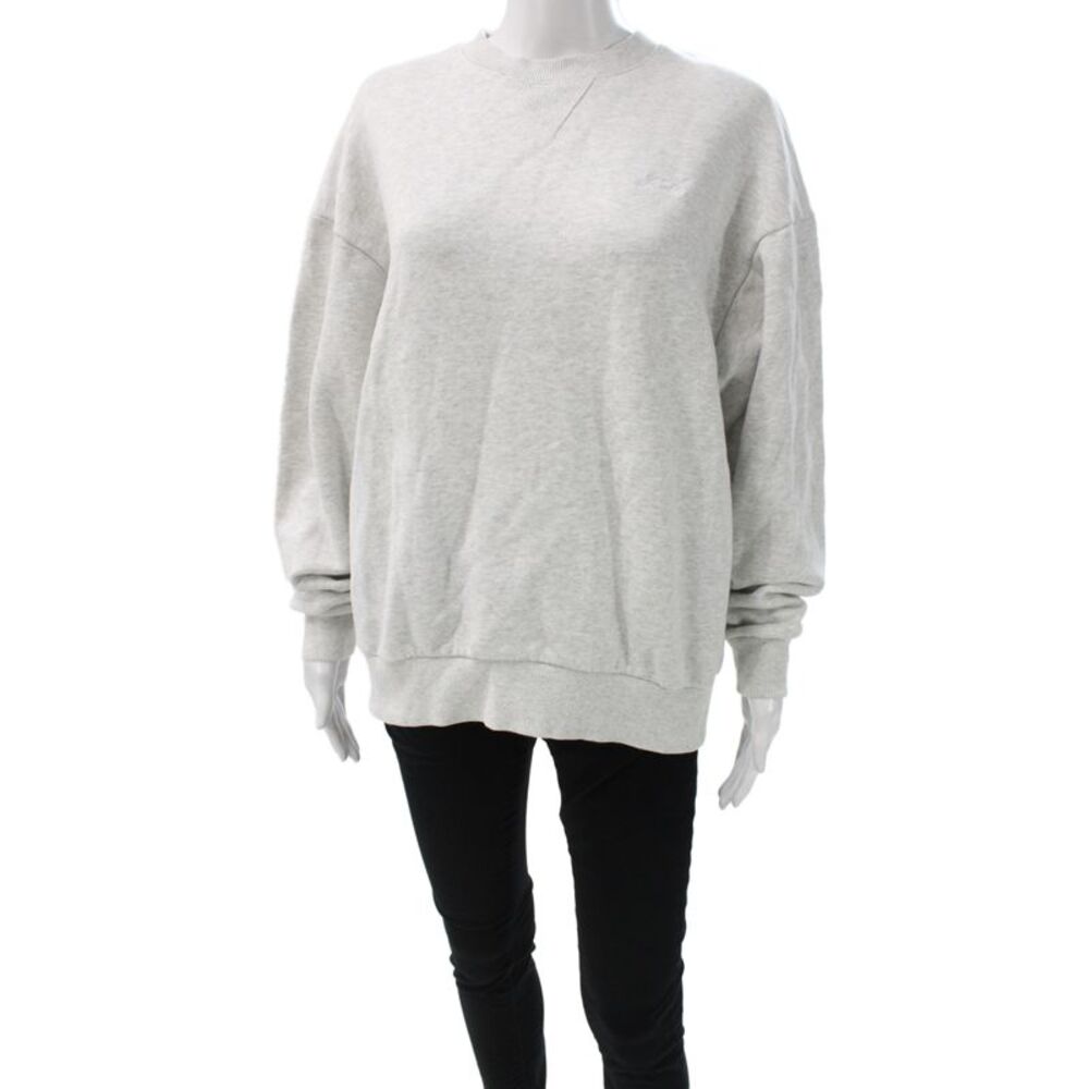 Kith Womens Paisley Gray Cotton Pullover Crew Neck Long Sleeve Size XS